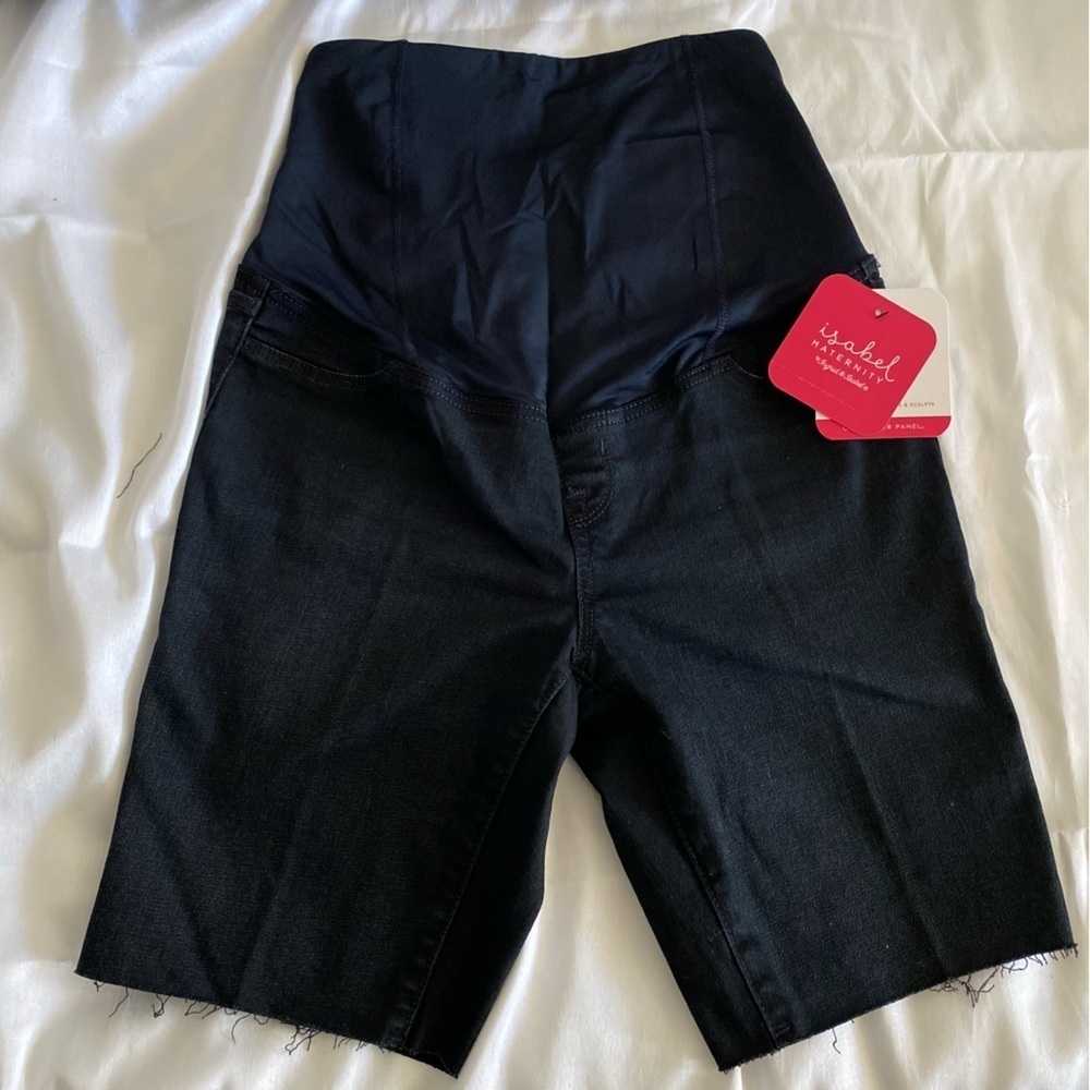 Isabel Maternity Crossover Panel Bermuda Shorts